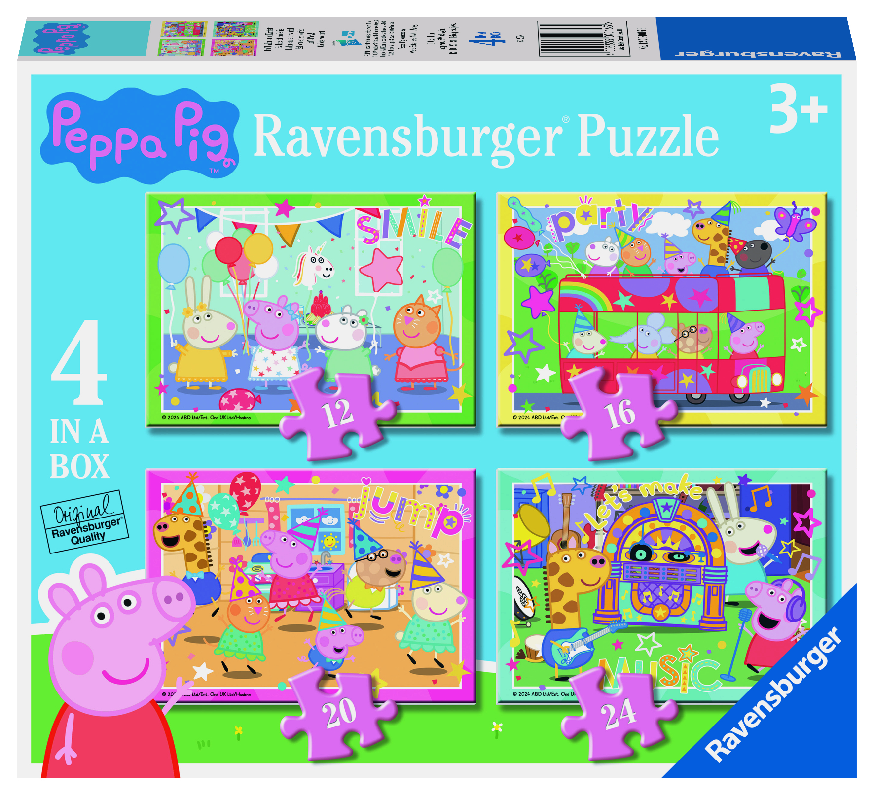   puzzel Peppa Pig 12/16/20/24 stukjes