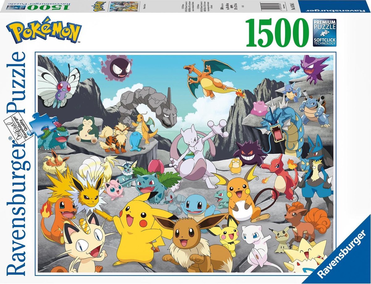 Ravensburger puzzel Pokémon Classics - Legpuzzel - 1500 stukjes