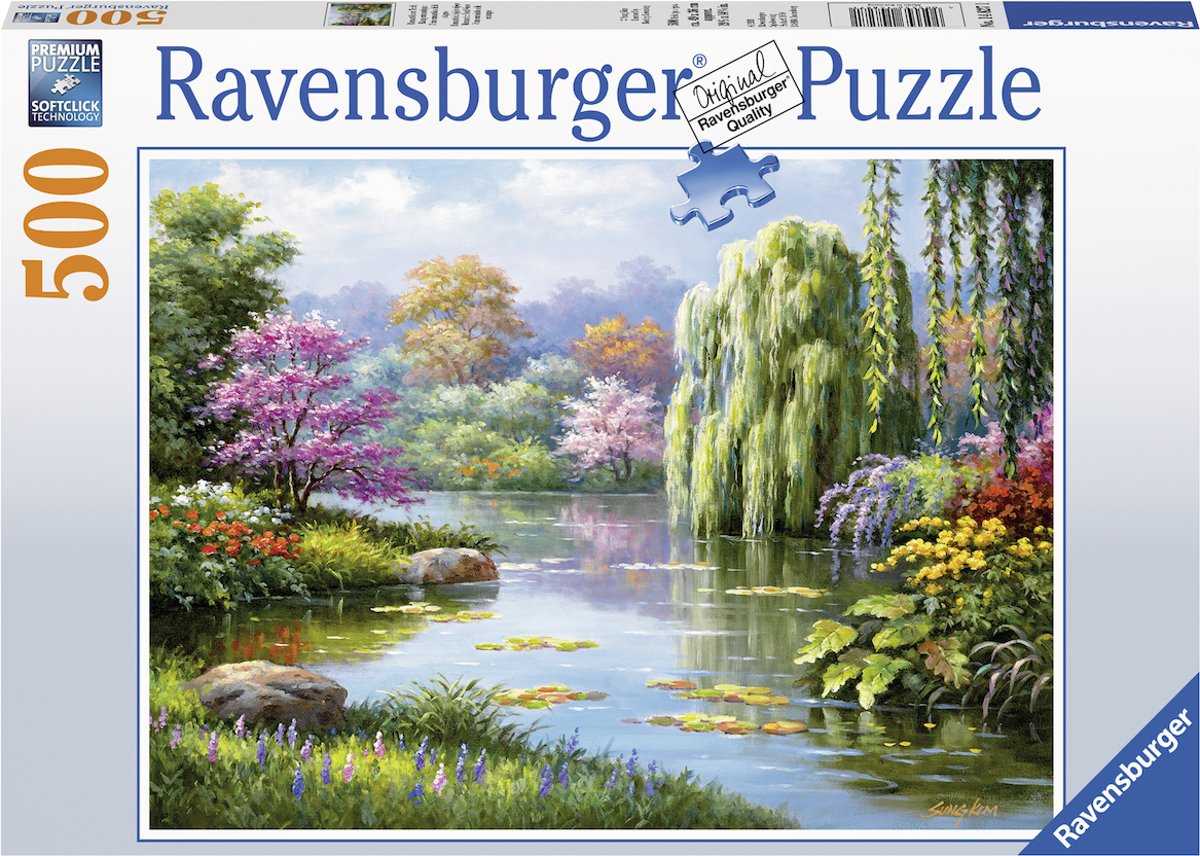   puzzel Romantiek bij de vijver - legpuzzel - 500 stukjes
