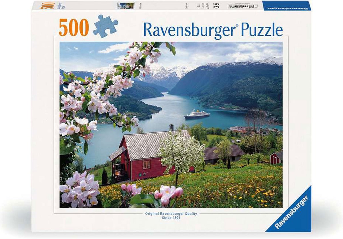   puzzel Scandinavische Idylle - legpuzzel 500 stukjes landschap.