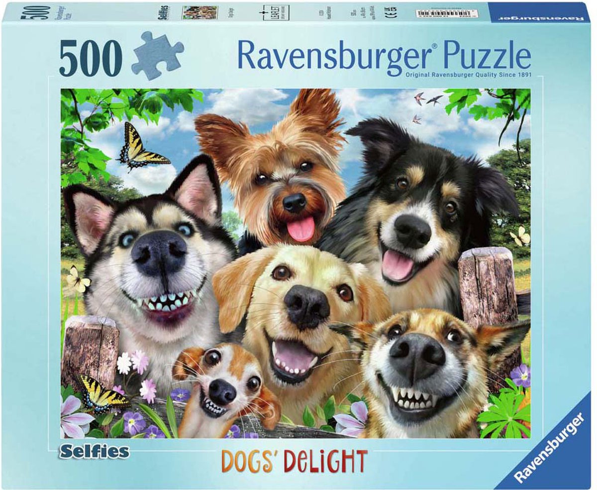   puzzel Vrolijke honden - Legpuzzel - 500 stukjes