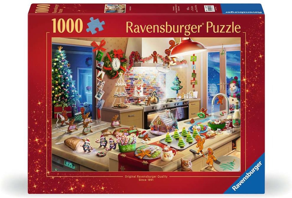   puzzel feestdagen - 1000 stukjes legpuzzel Lebkuchenmännchen.