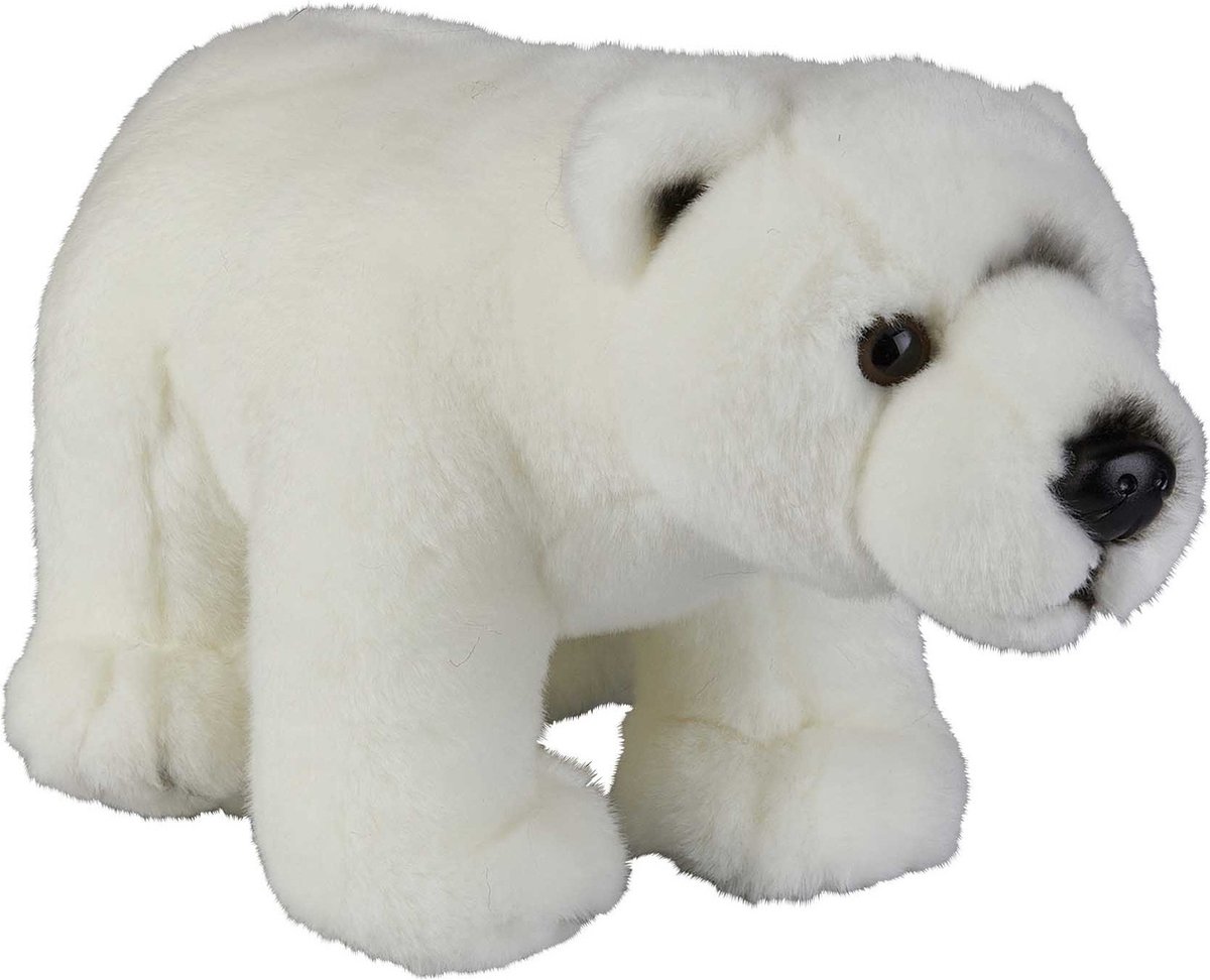 Pluche knuffel dieren IJsbeer 28 cm - Speelgoed IJsberen knuffelbeesten - Pooldieren