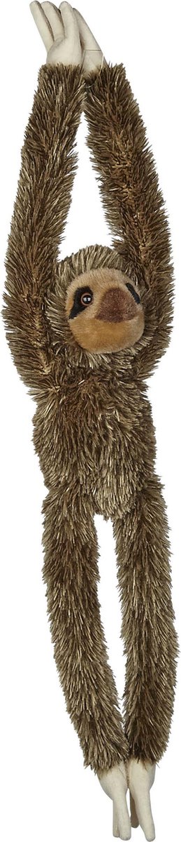 Pluche knuffel dieren hangende luiaard 65 cm - Speelgoed bosdieren knuffelbeesten - Leuk als cadeau