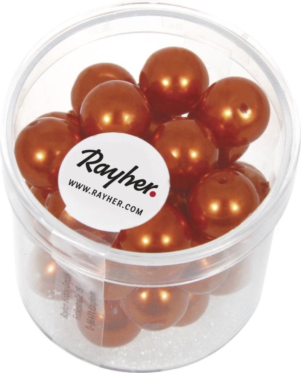 105x stuks glaskralen oranje parelmoerglans 10 mm - Diy sieraden maken - Kralen rijgen hobby materiaal