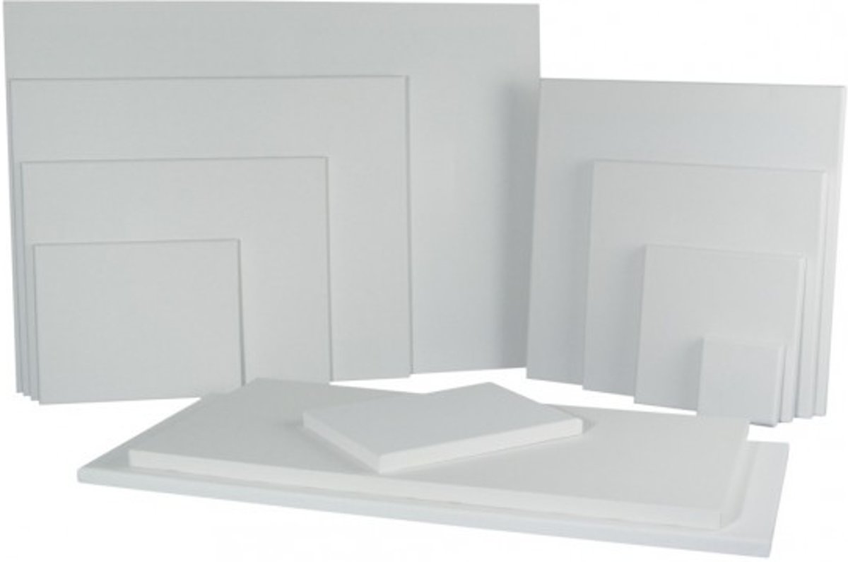 10x Handbespannen schildersdoeken 18 x 24 cm - Canvasdoeken 10 stuks