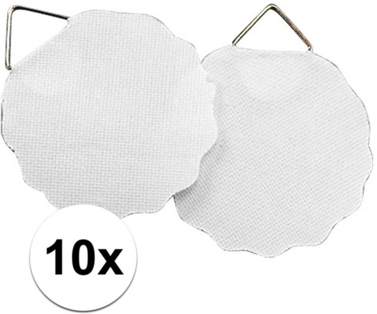 10x Zelfklevende ophanghaakjes voor schildersdoek 3 cm - Schilderij ophangen