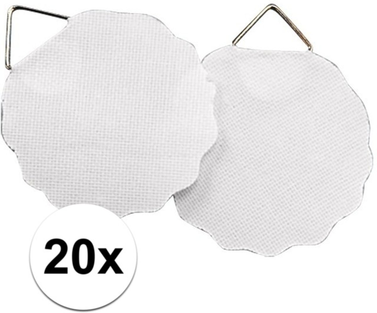 20x Zelfklevende ophanghaakjes voor schildersdoek 3 cm - Schilderij ophangen