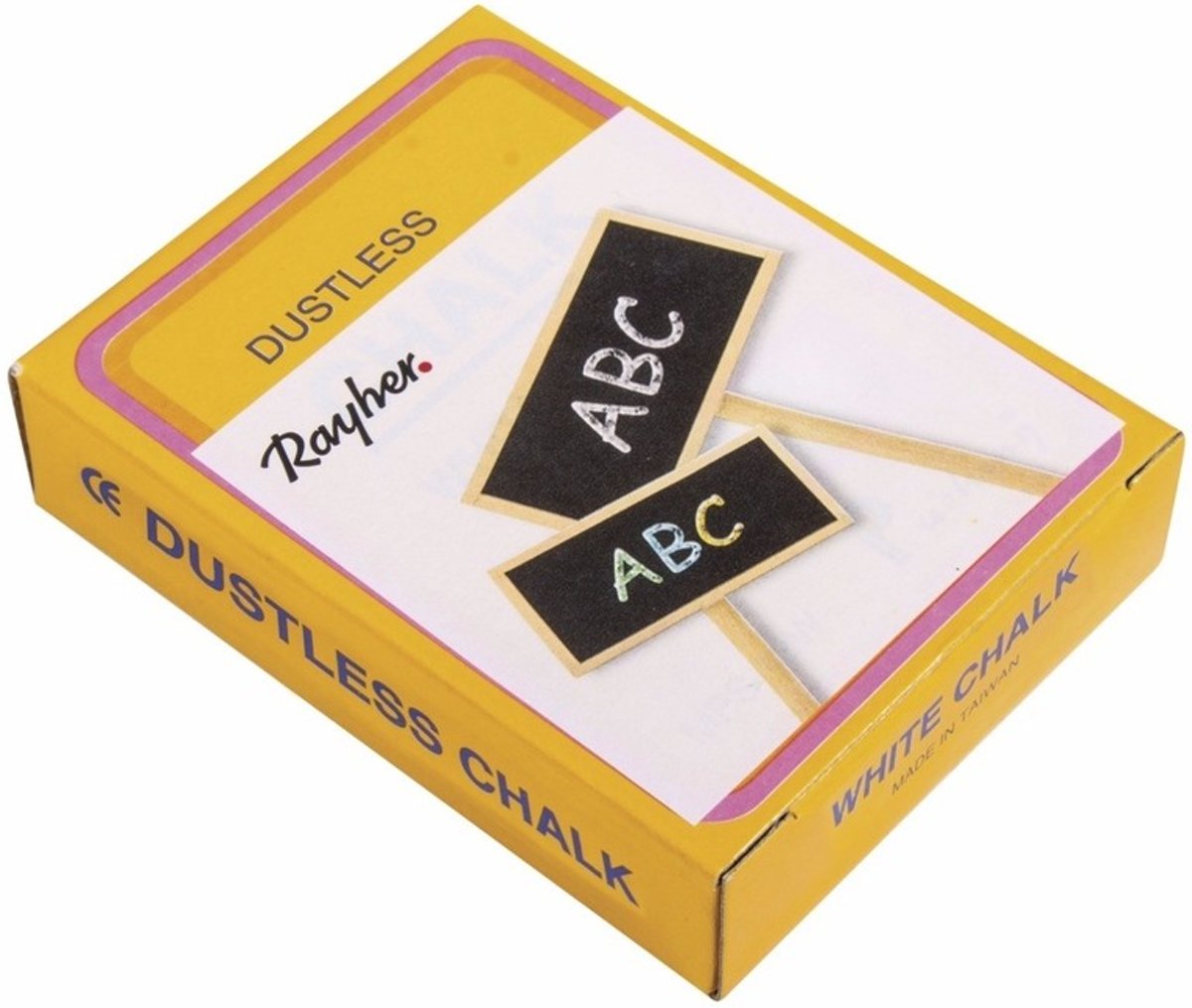 36x Schoolbord krijtjes wit - Hobby/kantoor/speelgoed schoolbordkrijtjes wit