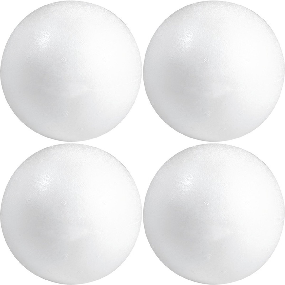 4x Hobby/DIY piepschuim bal/bol 5 cm - Kerstballen maken - Knutselen basis materialen/hobby materiaal