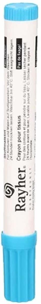 Blauwe textielstift met dikke punt