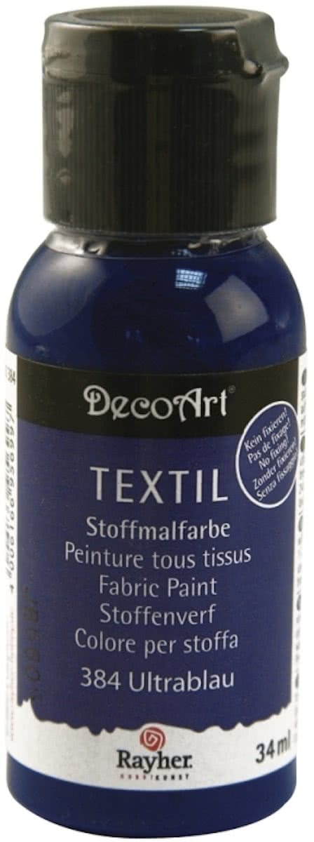 Blauwe textielverf flacon 34 ml