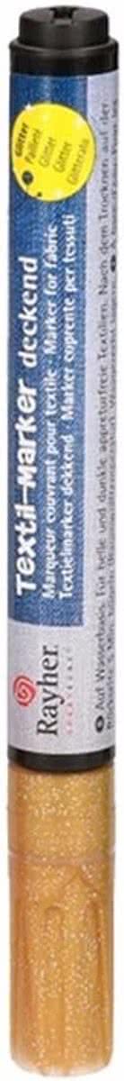 Gouden glitter textielstift