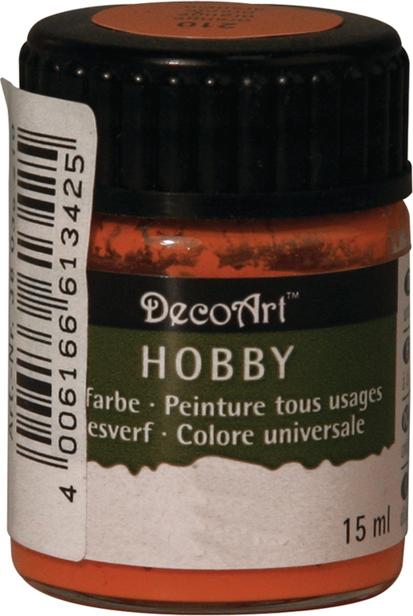 Hobby acrylverf oranje 15 ml