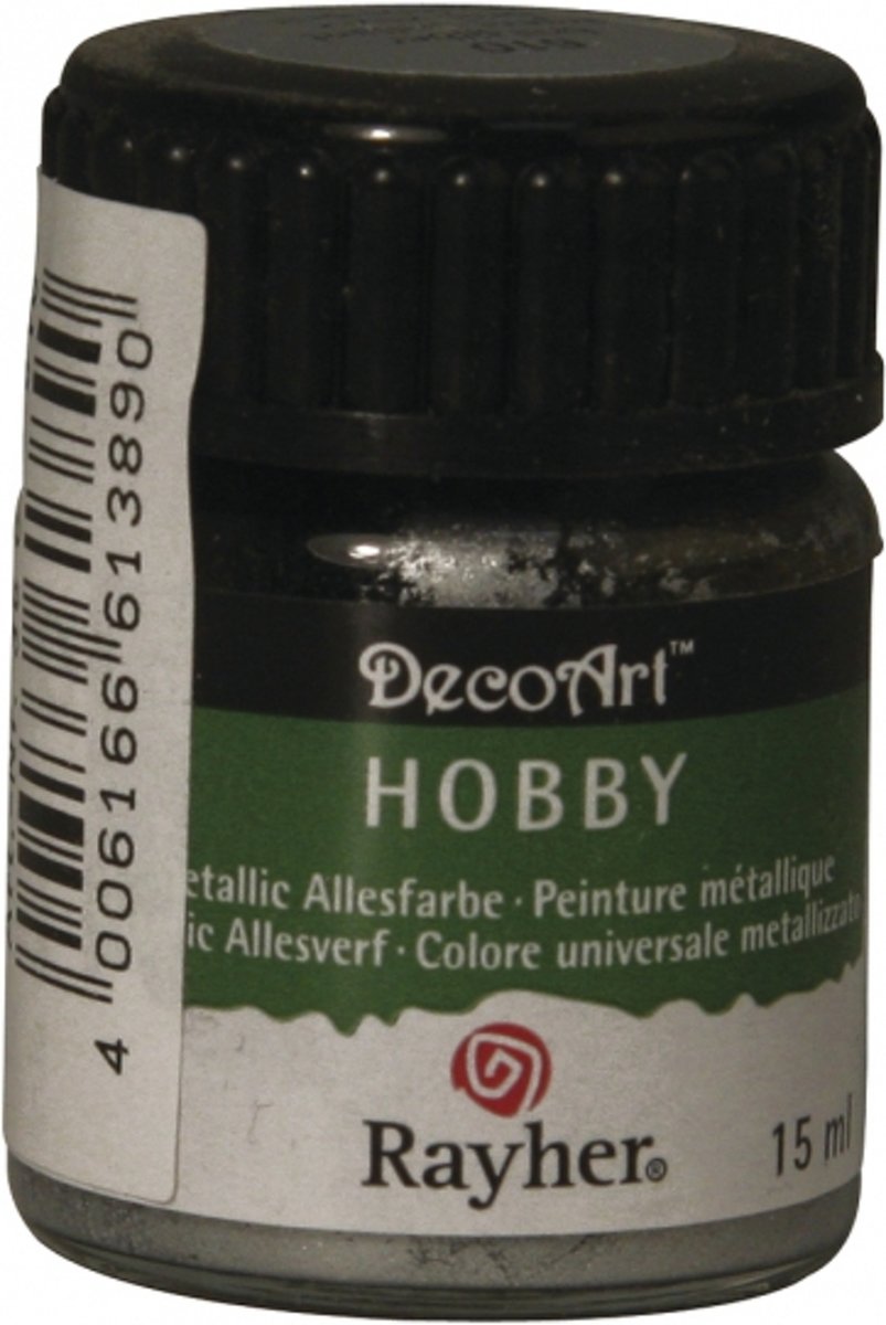 Hobby acrylverf zilver 15 ml