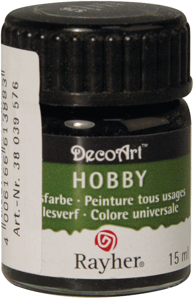 Hobby acrylverf zwart 15 ml