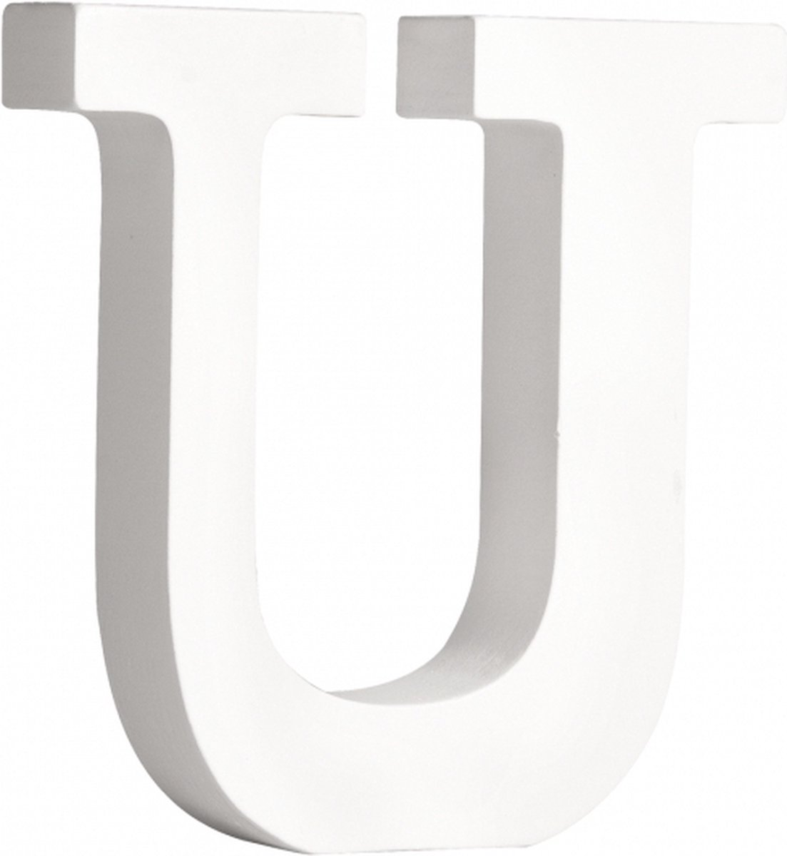 Houten letter U 11 cm