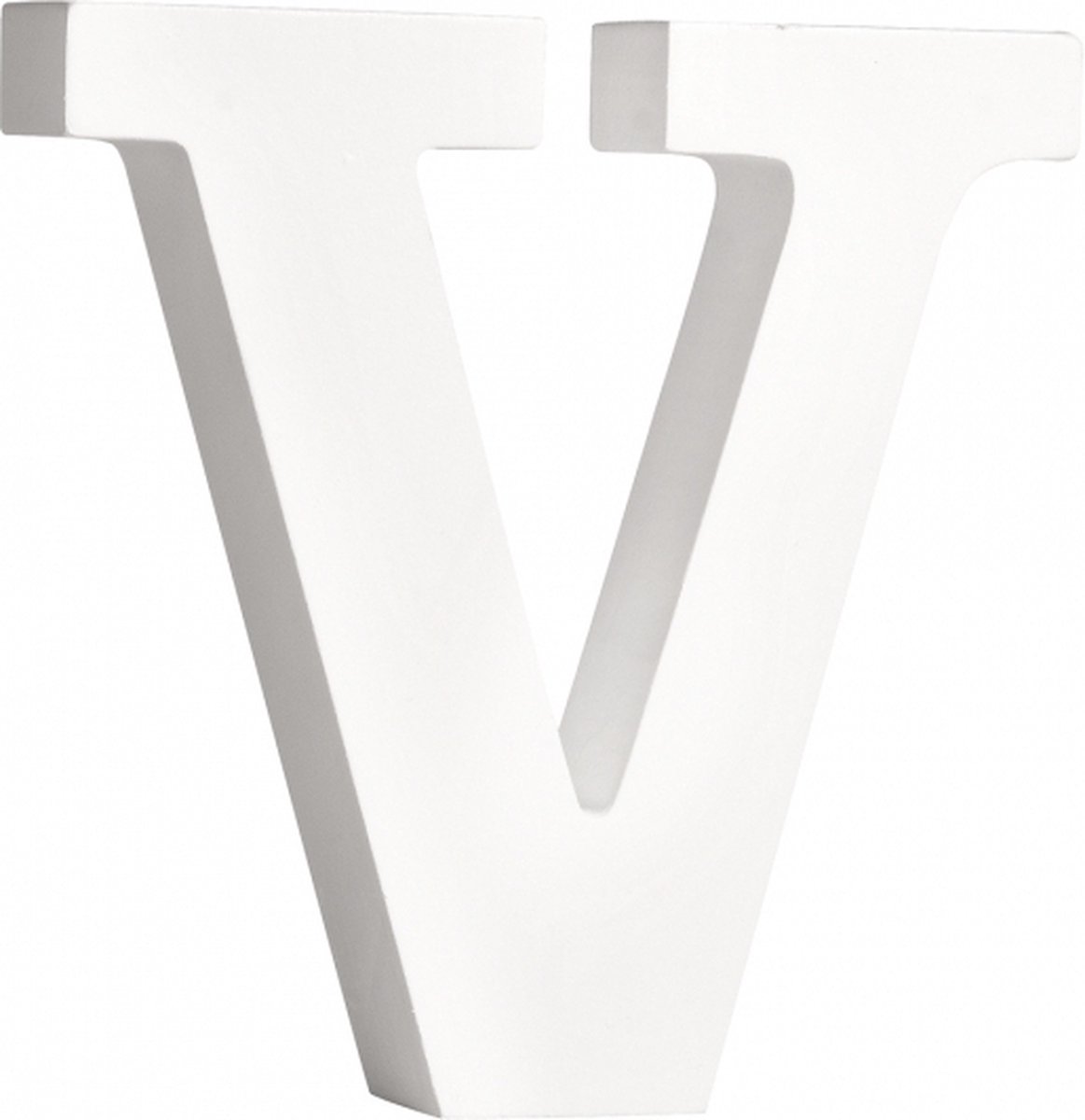 Houten letter V 11 cm