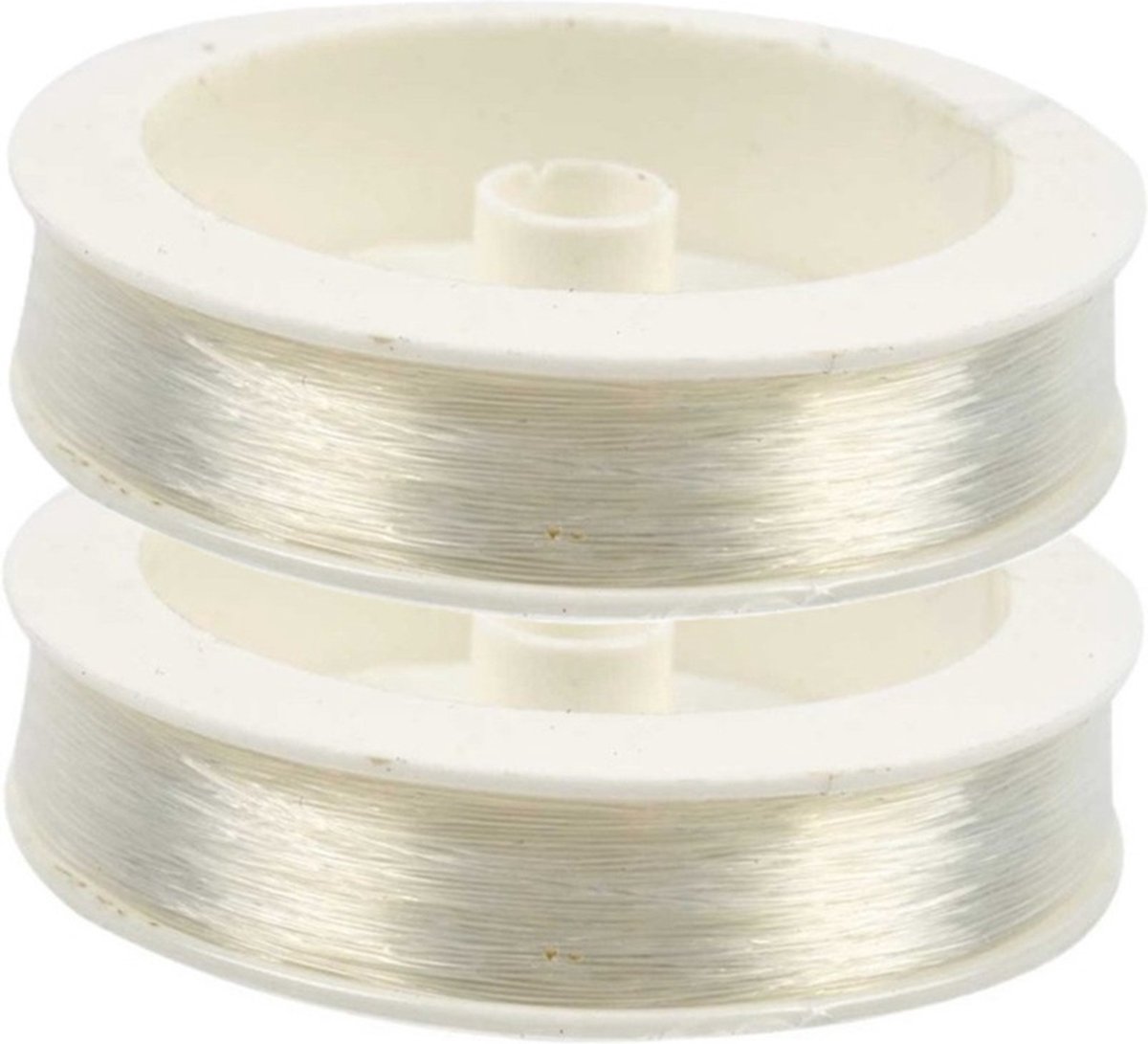 Nylon hobby draad - 2x - 0,4 mm x 100 meter - rijgdraad - transparant - sieraden maken