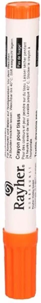 Oranje textielstift met dikke punt