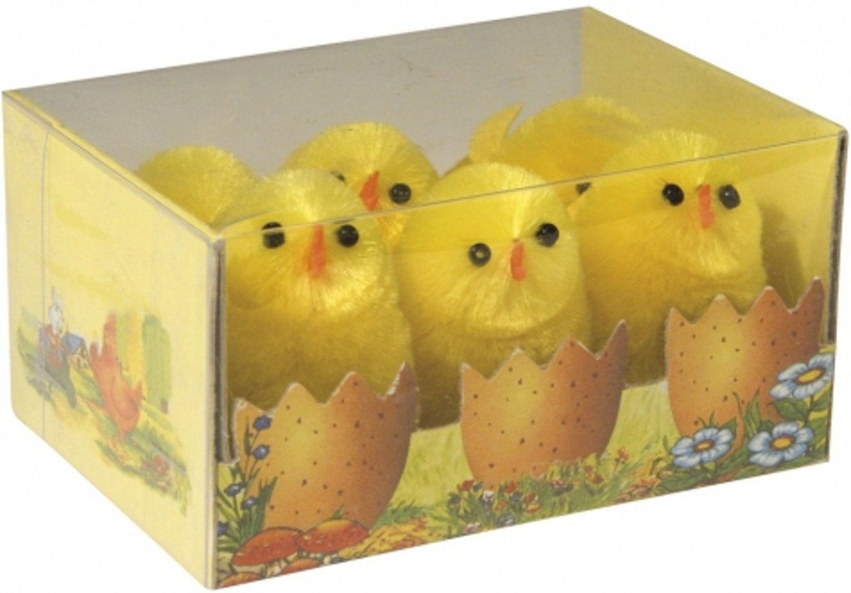 Paaskuikentjes 3,5 cm - 30x stuks - Paasdecoratie / Paasversiering - Pasen thema feestartikelen