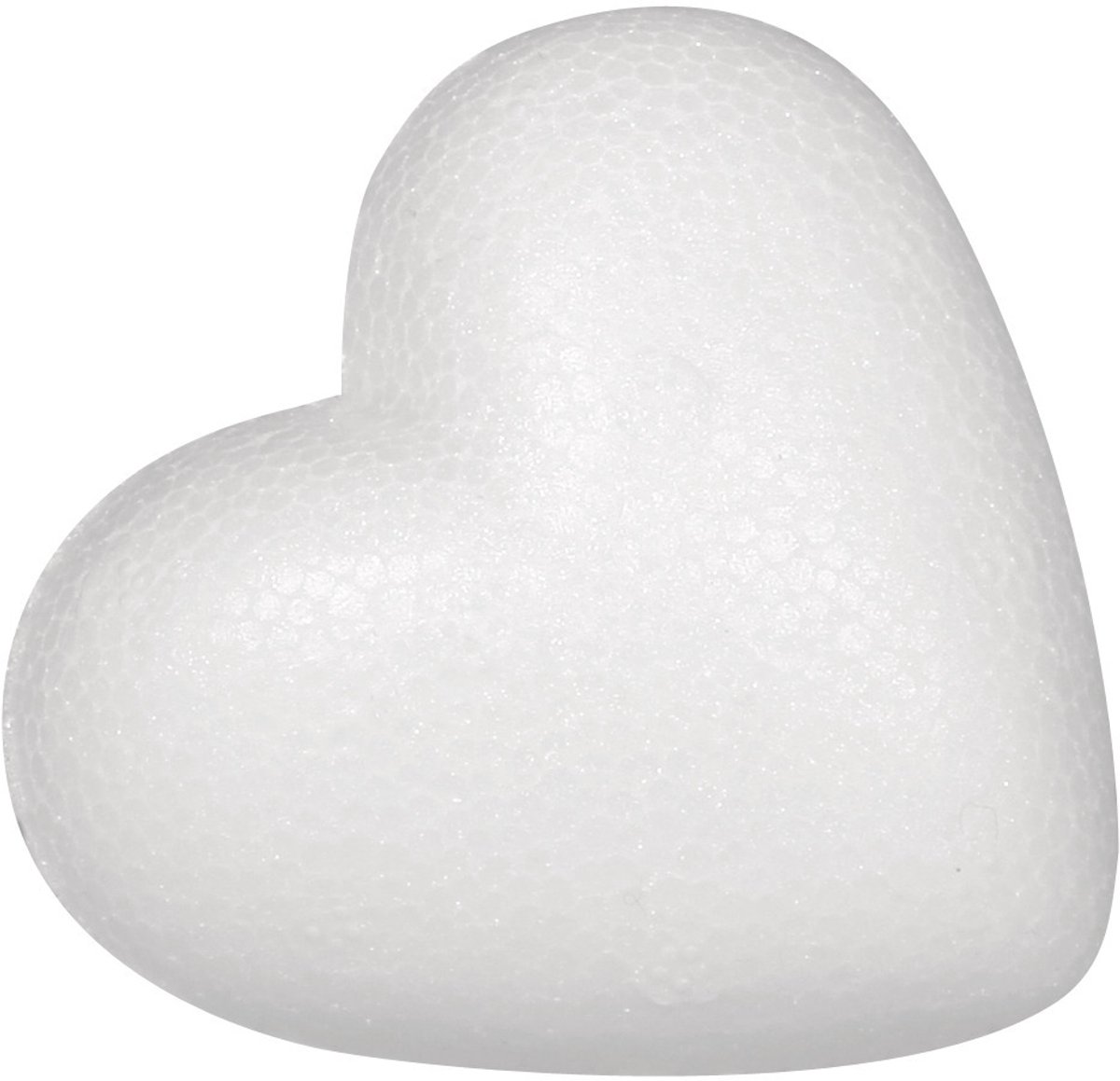 Piepschuim Hartje - 1x - 5 cm - knutselvorm/figuur - hobbyartikel