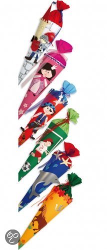 Puntvormige knutsel schoolzak  Wit