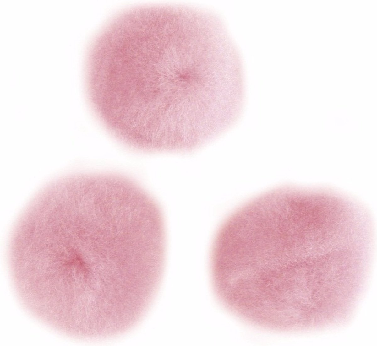 Rayher Hobby knutsel pompons - 15 mm - roze - 60x stuks - vormen/figuren/bolletjes
