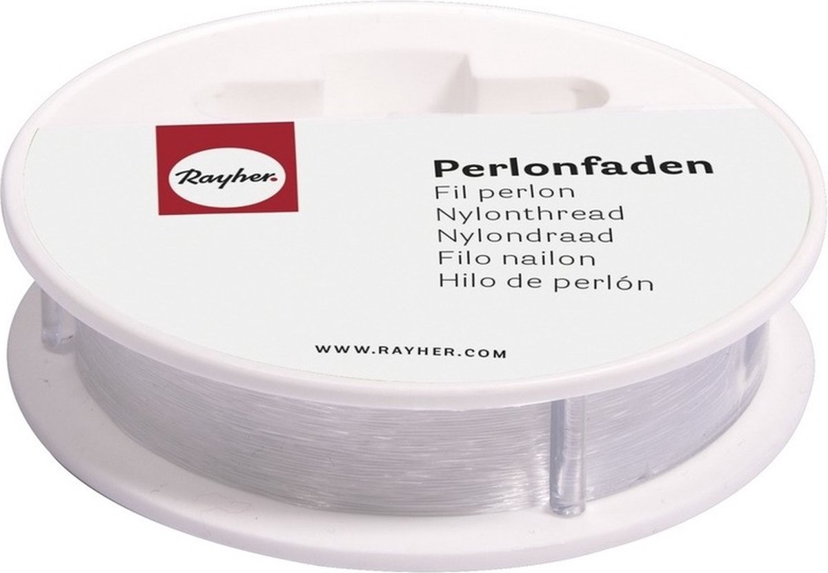 Rayher Hobby materialen Nylon draad - transparant - 0,15 mm x 50 meter - onzichtbaar