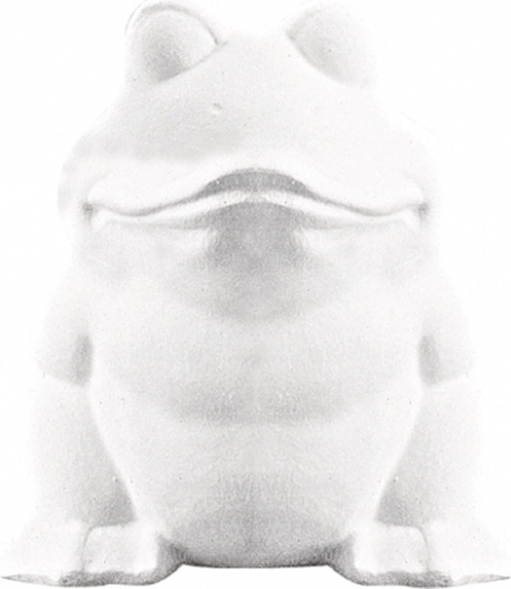 Rayher hobby knutselmateriaal kikker van piepschuim / styropor - wit - 13 cm