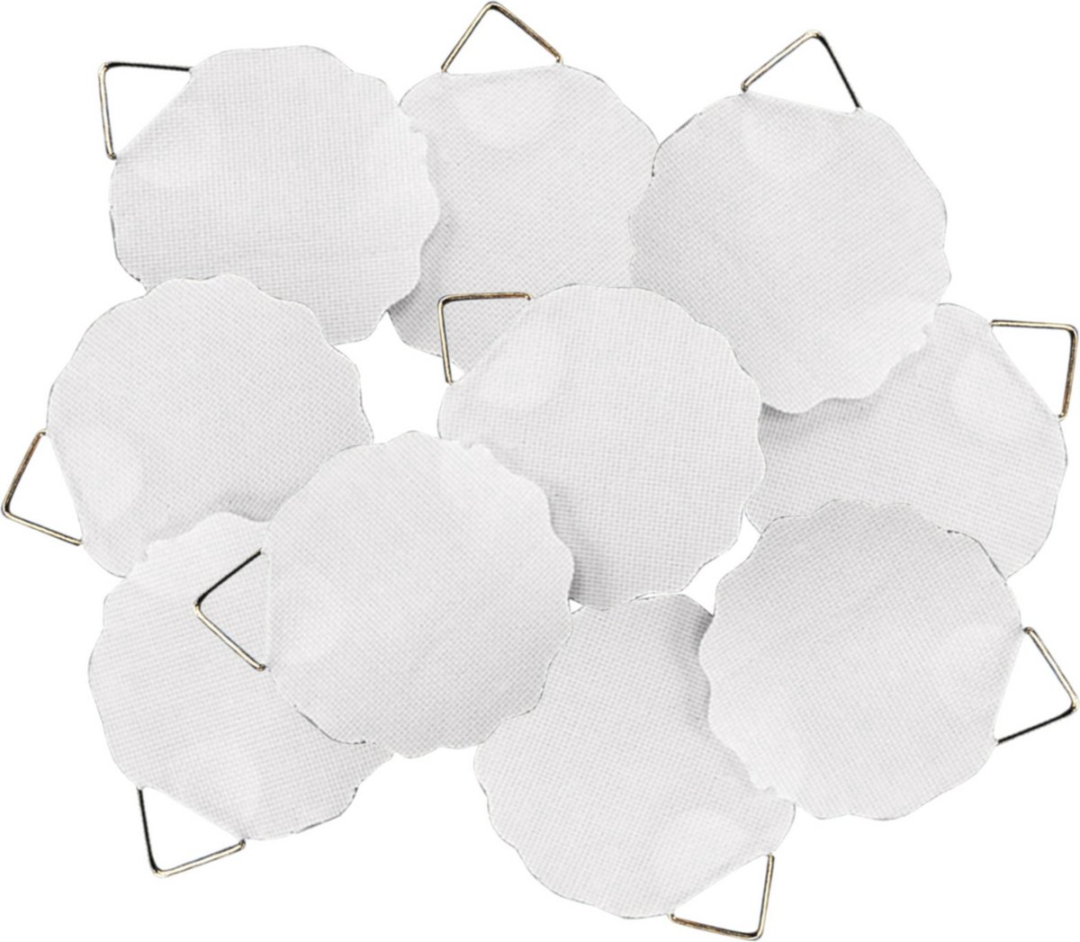 Rayher hobby zelfklevende ophanghaakjes - 10x stuks - voor schilderij/tekening - Dia 4 cm - wit - draagvermogen max 1 kilo