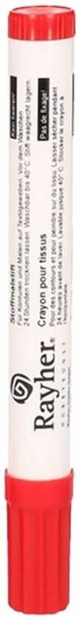 Rode textielstift met dikke punt