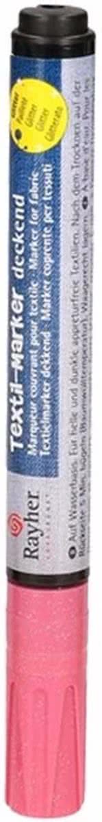 Roze glitter textielstift
