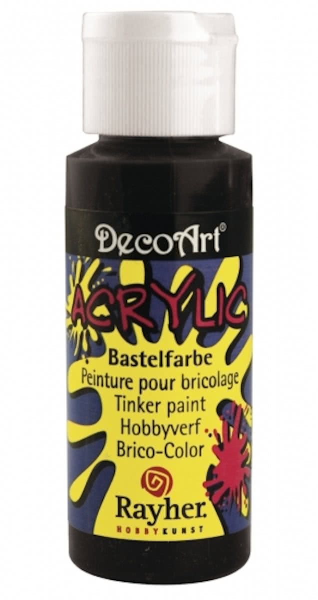 Zwarte Acryl hobby verf 59 ml