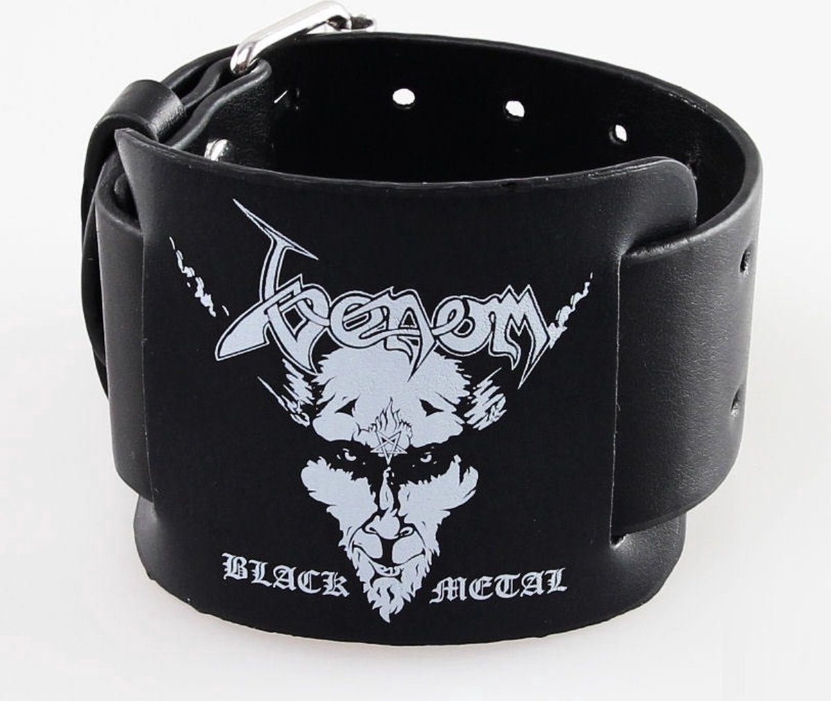 Venom - Black Metal - Leren Polsband