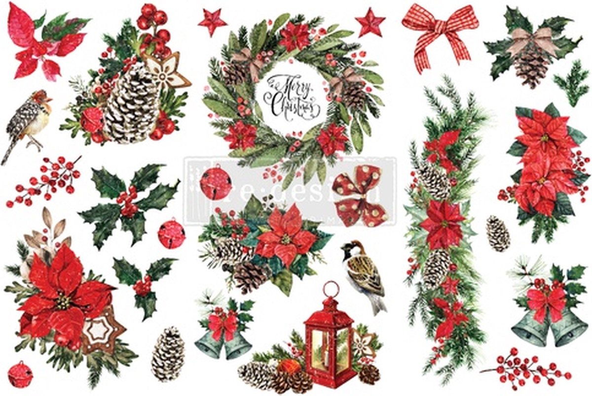 Re-Design with Prima - decor transfer - Classic christmas