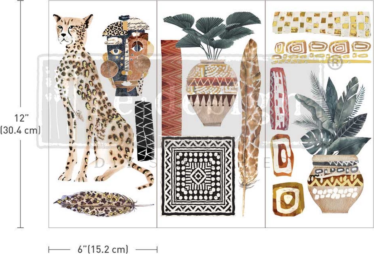 Re-design with Prima - small decor transfer - Tribal essence