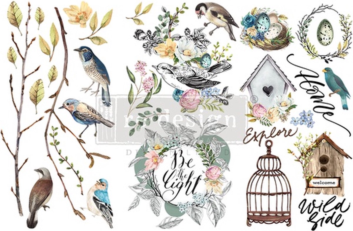 Re-design with Prima - small transfer Garden Marvels