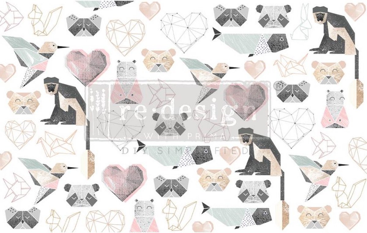 Redesign - Decoupage Tissue Paper - Origami Love