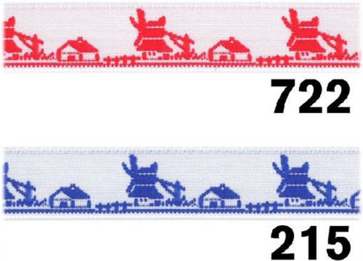 Lint Molen blauw 1 cm x 3 meter kleur 215