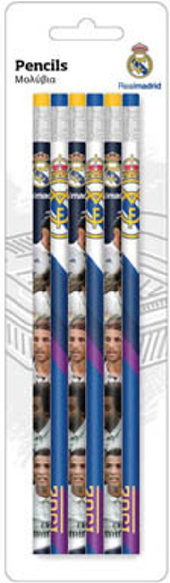 Real Madrid potloden 6 stuks