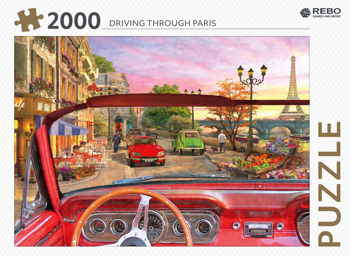 Rebo legpuzzel 2000 stukjes - Driving through Paris