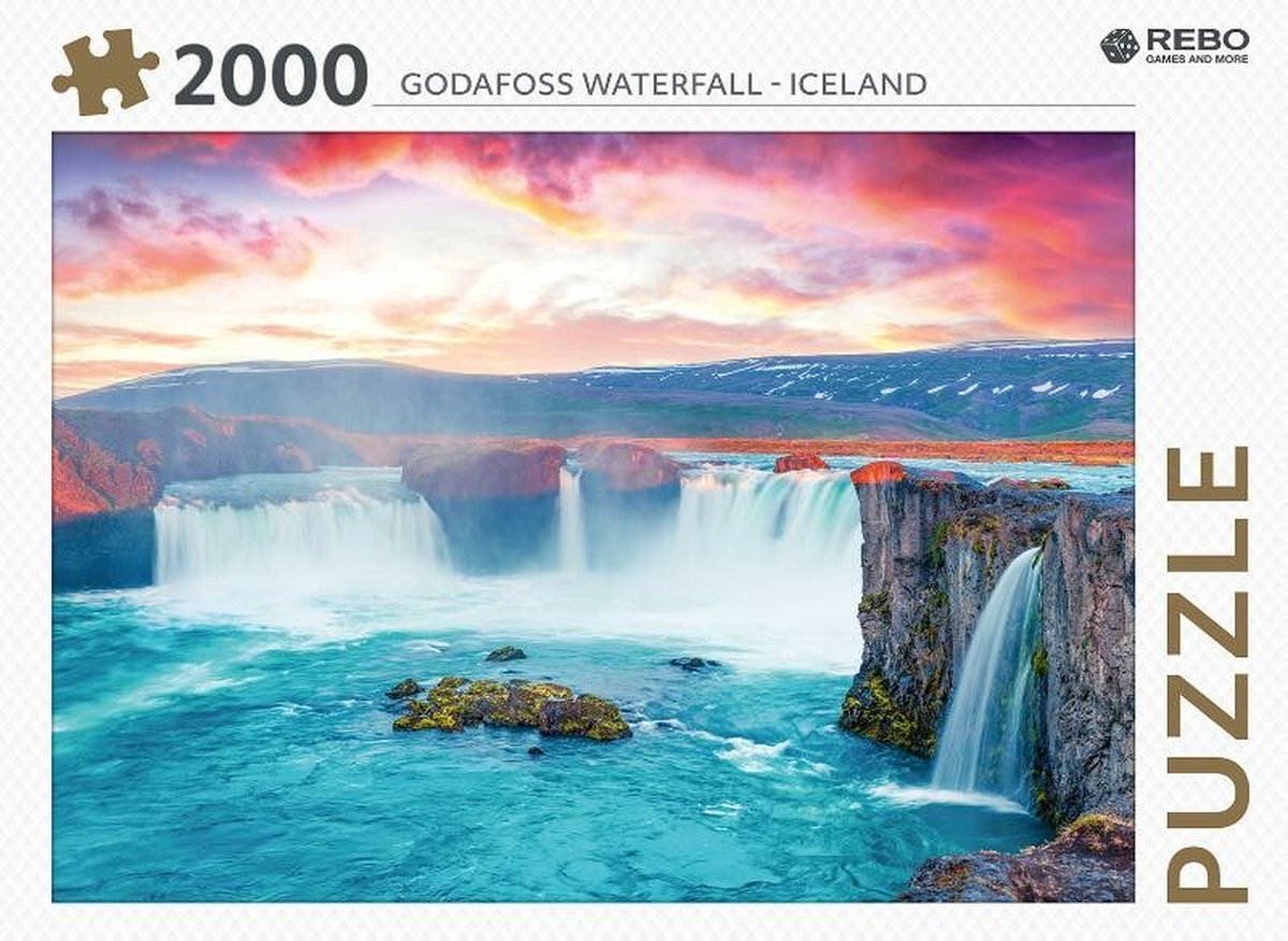 Rebo legpuzzel 2000 stukjes - Godafoss waterfall