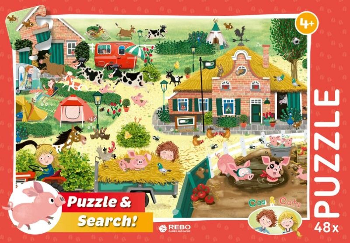 Rebo legpuzzel 48 stukjes - Cas & Cato farm