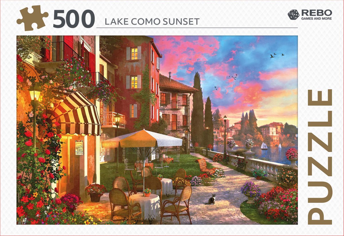 Rebo legpuzzel 500 stukjes - Lake Como sunset