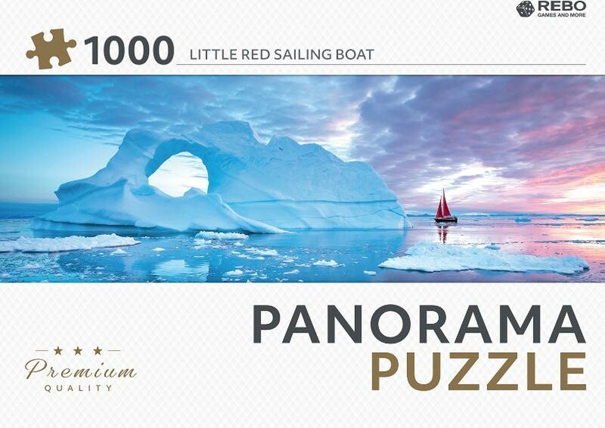 Rebo legpuzzel panorama 1000 stukjes - Little red sailing boat