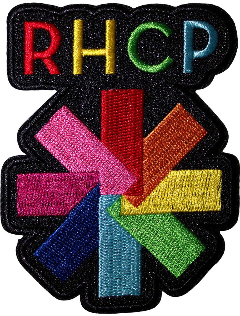 Red Hot Chili Peppers - Rainbow Asterisk Patch - Zwart