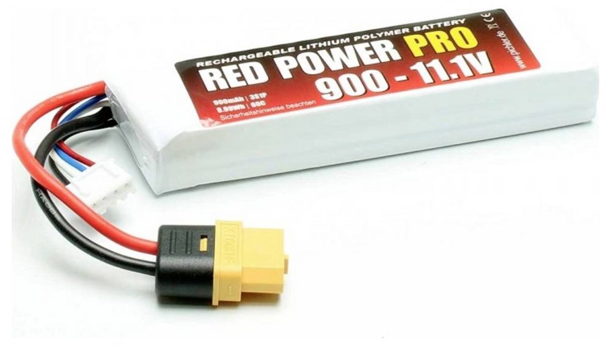 Red Power LiPo accupack 11.1 V 900 mAh 60 C Softcase XT60