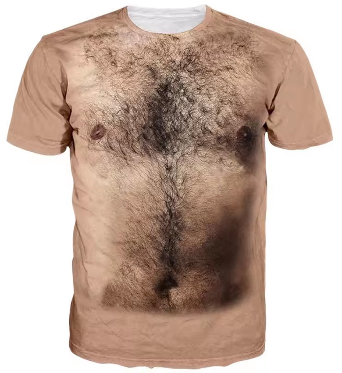 Behaard Lichaam Shirt - Vies - Haren - Naakt - Fout Feest - T-shirt - Maat S