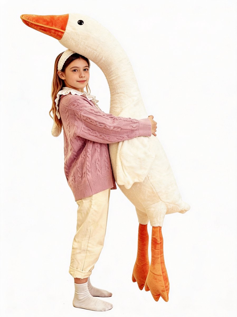 Eend Knuffel 190 CM - Grote Eendenknuffel - Gans - Wit - Kado - Kinderen